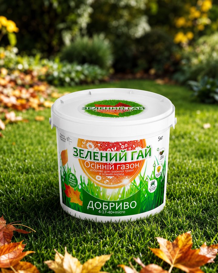 Осінній газон — добриво у саду