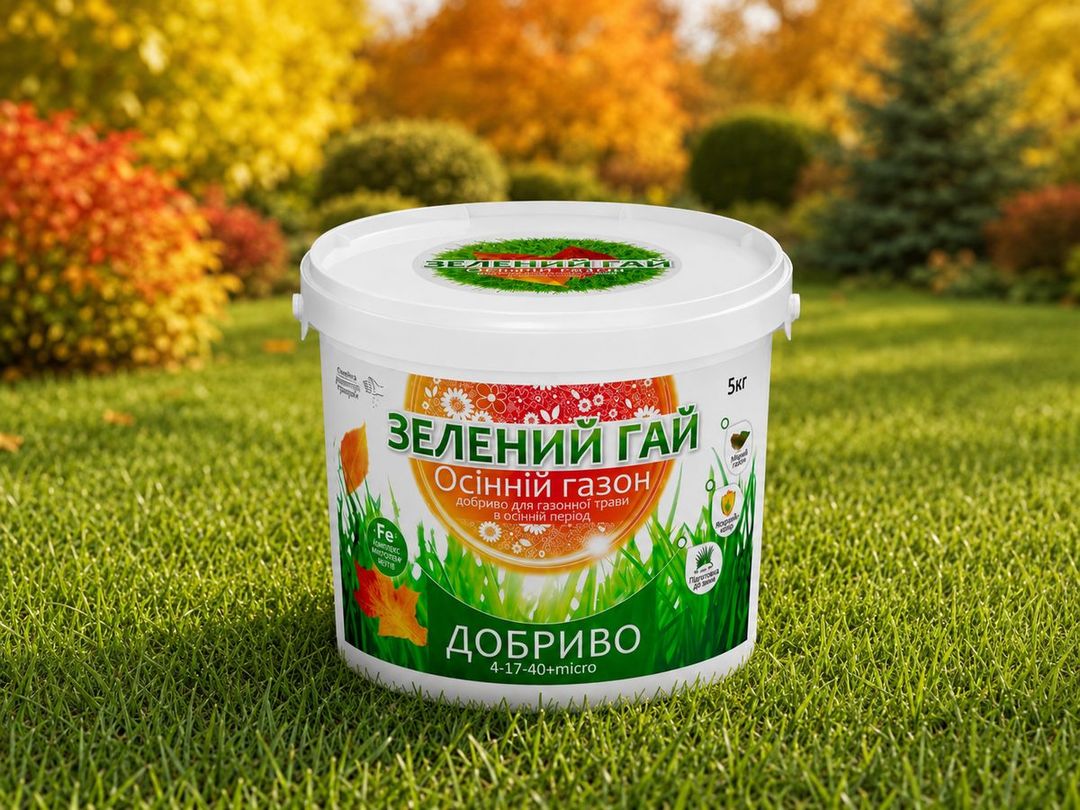 Осінній газон — добриво у саду